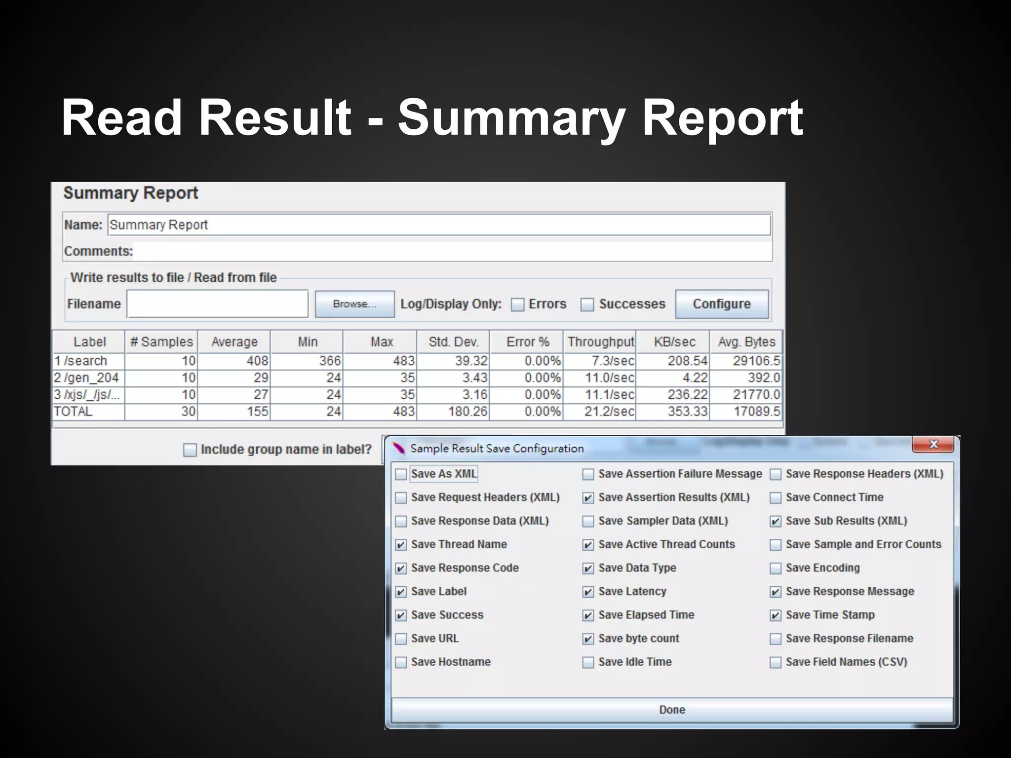 Read Result - View Results Tree
 