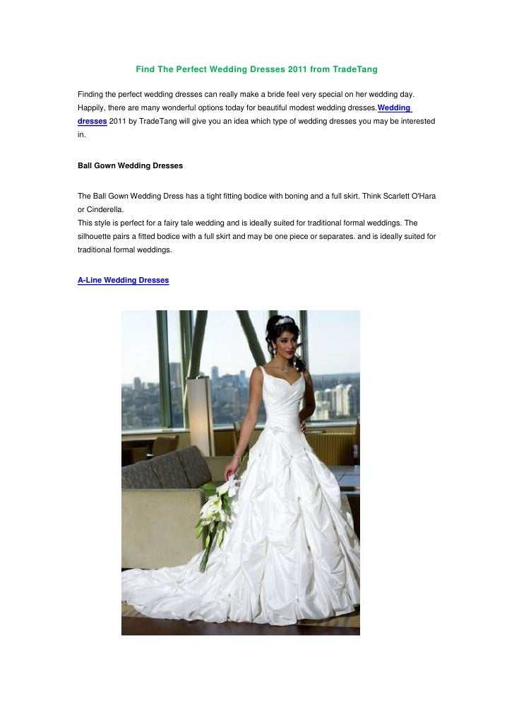 Find The Perfect Wedding Dresses 2011 From Trade Tang 2011 2 11