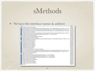 sMethods
We have the interface names & address




                       41
 