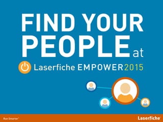 FIND YOUR
PEOPLEat
Laserfiche EMPOWER2015
 