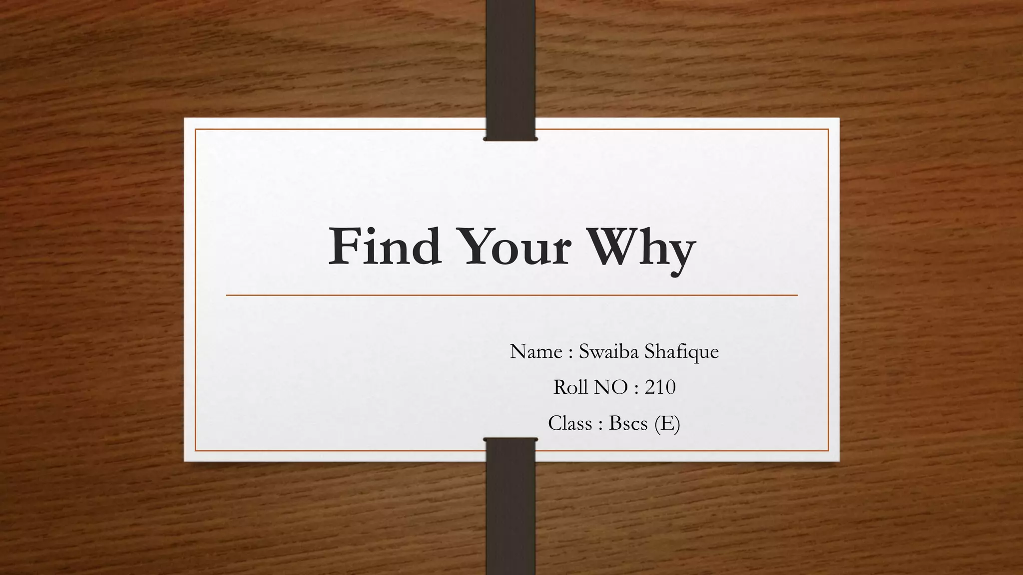 Find your why | PPTX