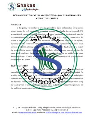 Fine grained two-factor access control for web-based cloud computing ...