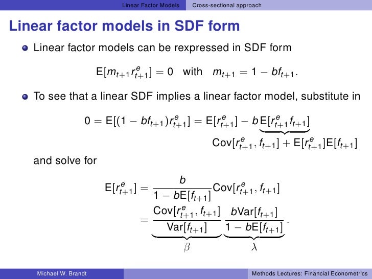 fin econometricslecture factor form