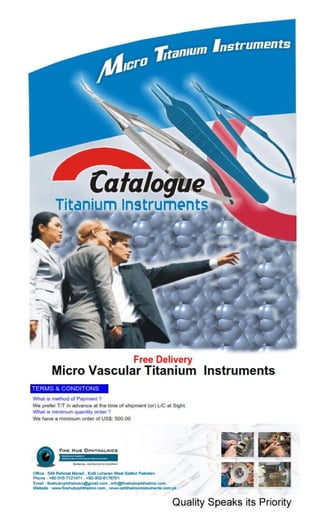 Micro Surgical Instruments - Titanium Surgical Instruments - Cardiovascular Instruments - Neuro Surgical Instruments