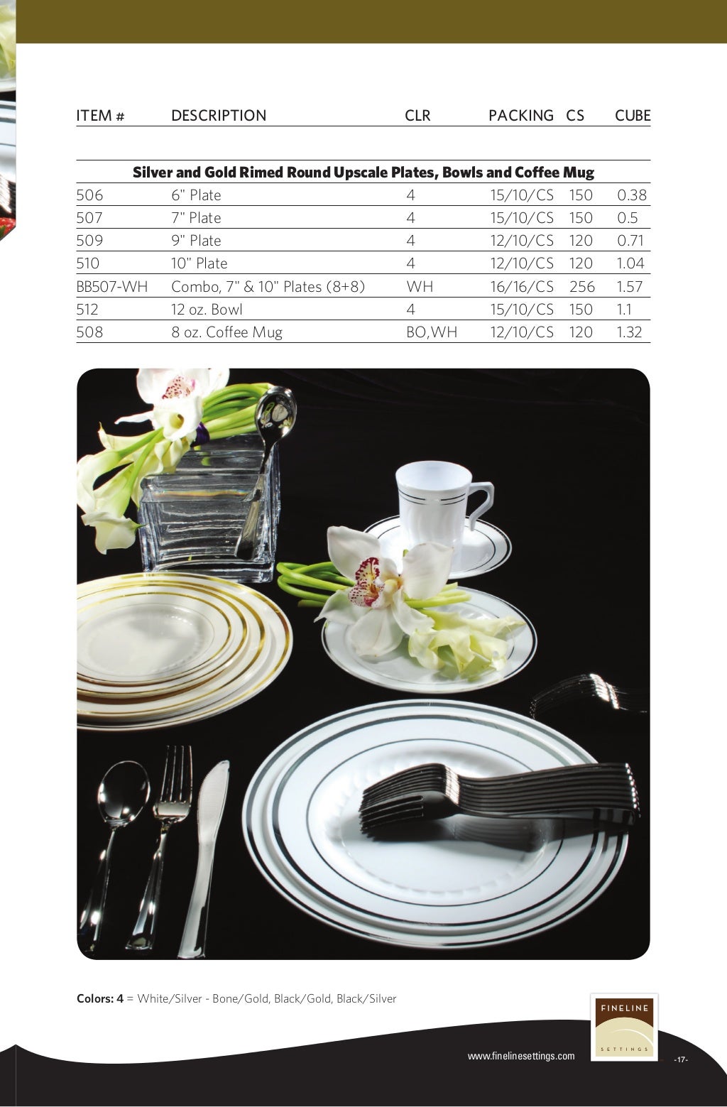 Upscale Disposable Dinnerware brochure new 2013