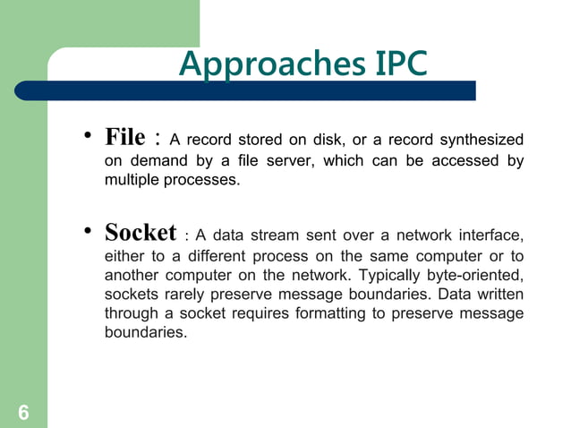 Interprocess Communication IPC IN O S PPT