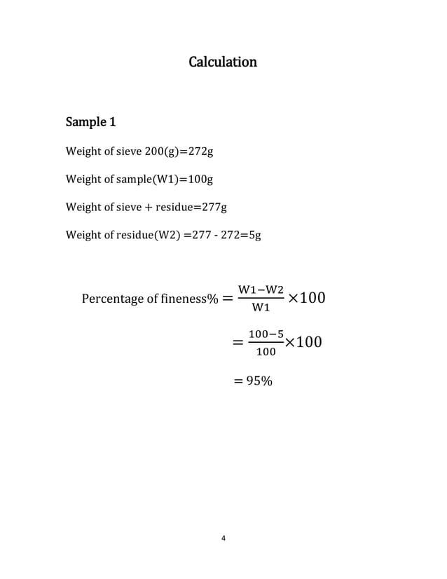 Fineness of cement test PDF