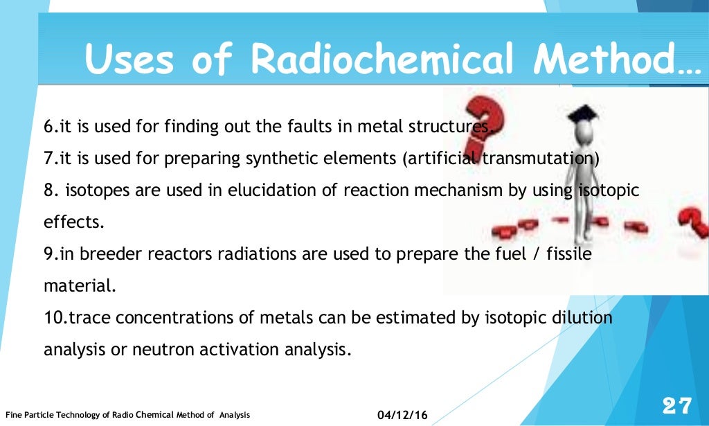 Fine Particle Technology of Radio Chemical Method of Analysis