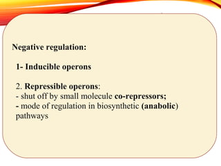 Fine regulation in bacteria eg lac operon | PPT
