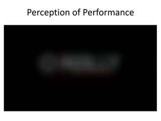 Perception of Performance
 