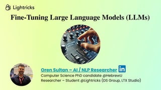 Comprehensive Guide to Fine-Tuning Large Language Models (LLMs) for ...