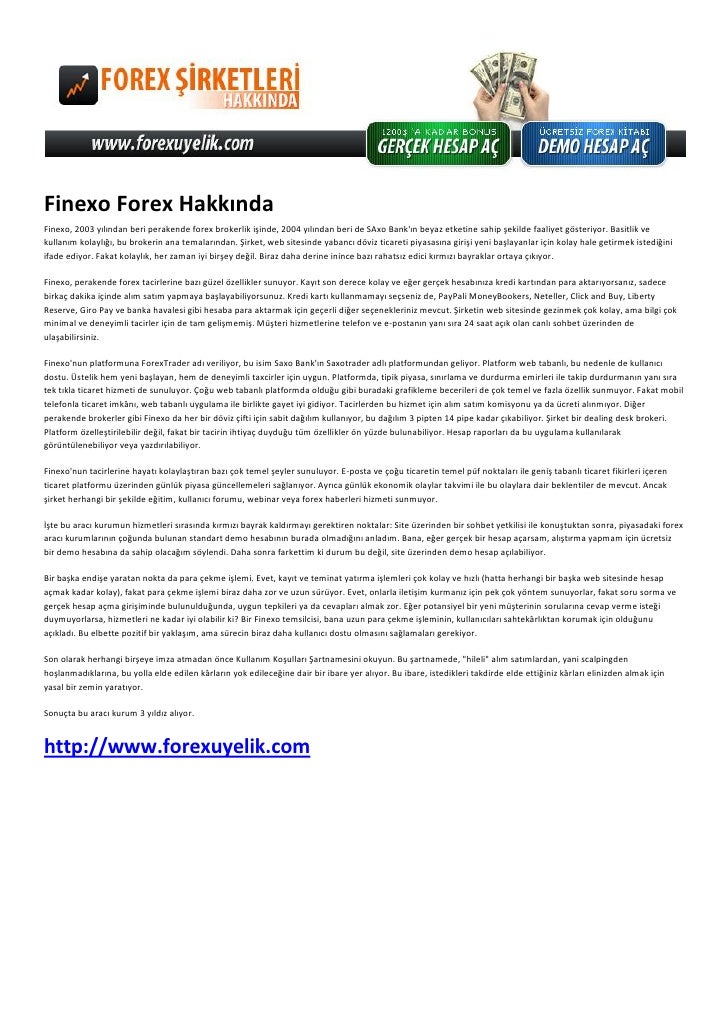 Finexo Forex Hakkinda - 