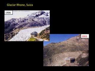 Glaciar Rhone, Suiza 1906 2003 