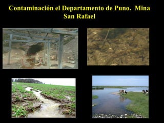 Contaminación el Departamento de Puno.  Mina San Rafael 