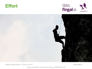 Fingal County Council data.fingal.ie
Resistance
http://www.flickr.com/photos/crowderb/299414781/
@fingalopendata
 
