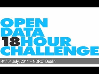 4th / 5th July, 2011 – NDRC, Dublin
 