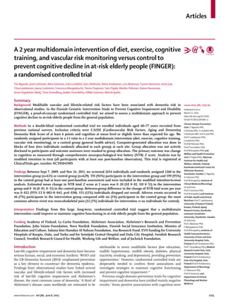 Photo inspiration: Picture Idea: A 2 Year Multidomain Intervention Of Diet Exercise Cognitive Training