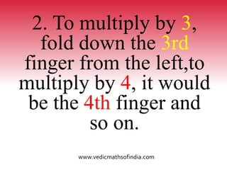 99x3 Long Hand Math Finger math 9 x rule | PPTX