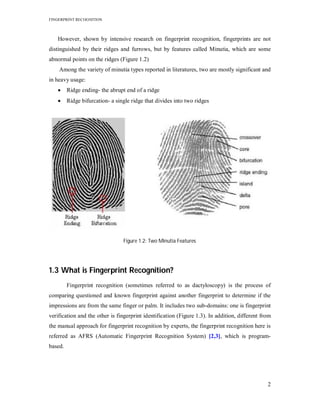 Fingerprint Recognition Technique(PDF) | PDF