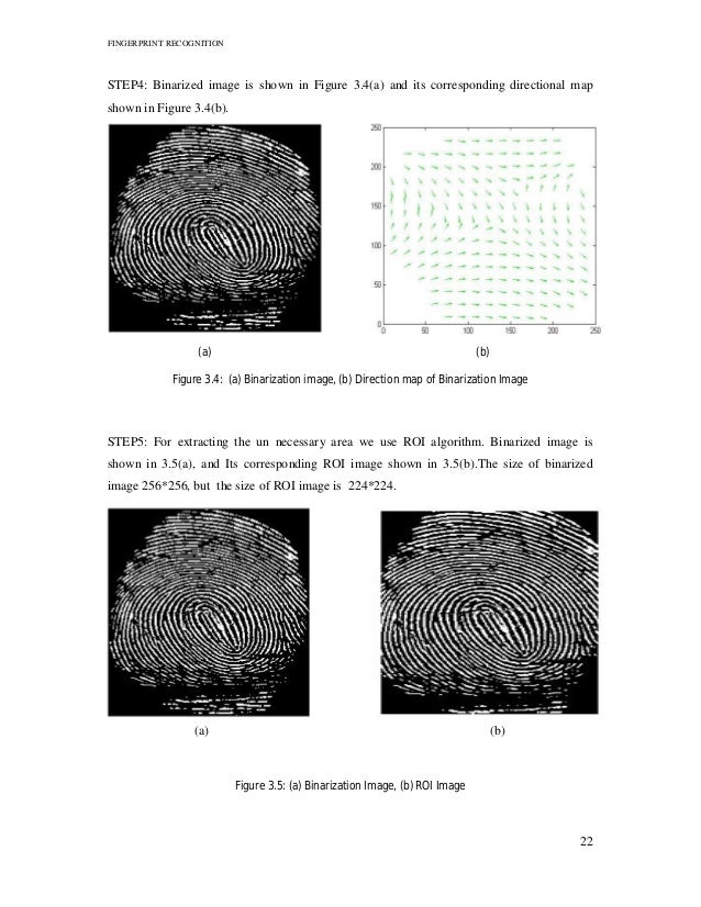 Fingerprint recognition algorithm pdf