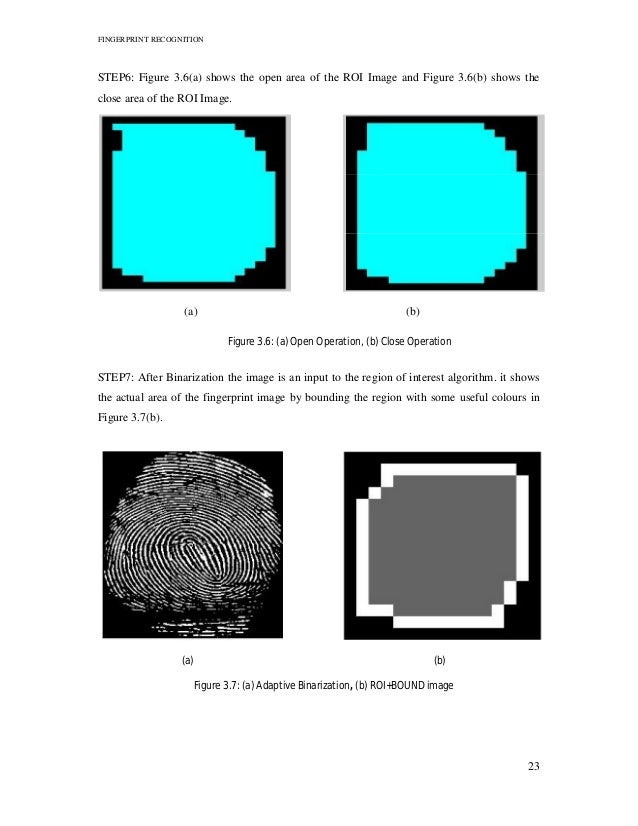 Fingerprint recognition algorithm pdf