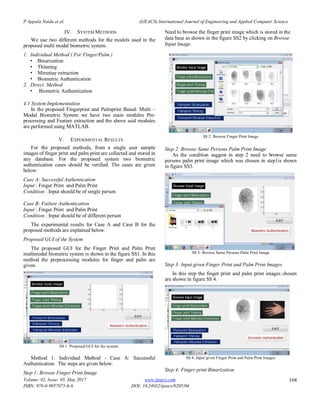 Fingerprint and Palmprint Multi-Modal Biometric Security System | PDF