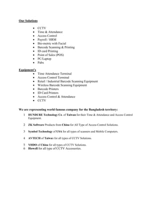 Fingerprint access control quotation bangladesh | PDF