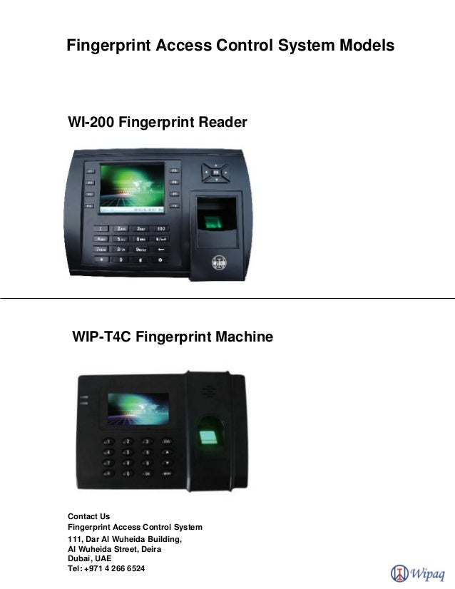 Fingerprint Access Control System Models