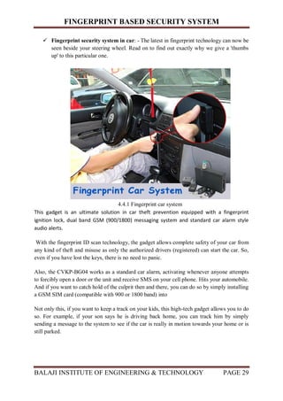 Fingerprint base security system | PDF