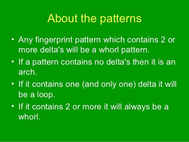 fingerprint patterns