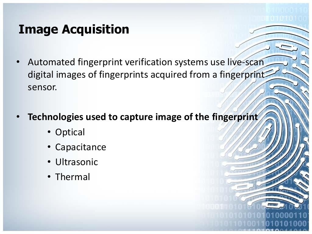 Fingerprint recognition