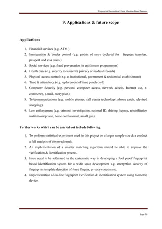 Fingerprint recognition using minutiae based feature | PDF