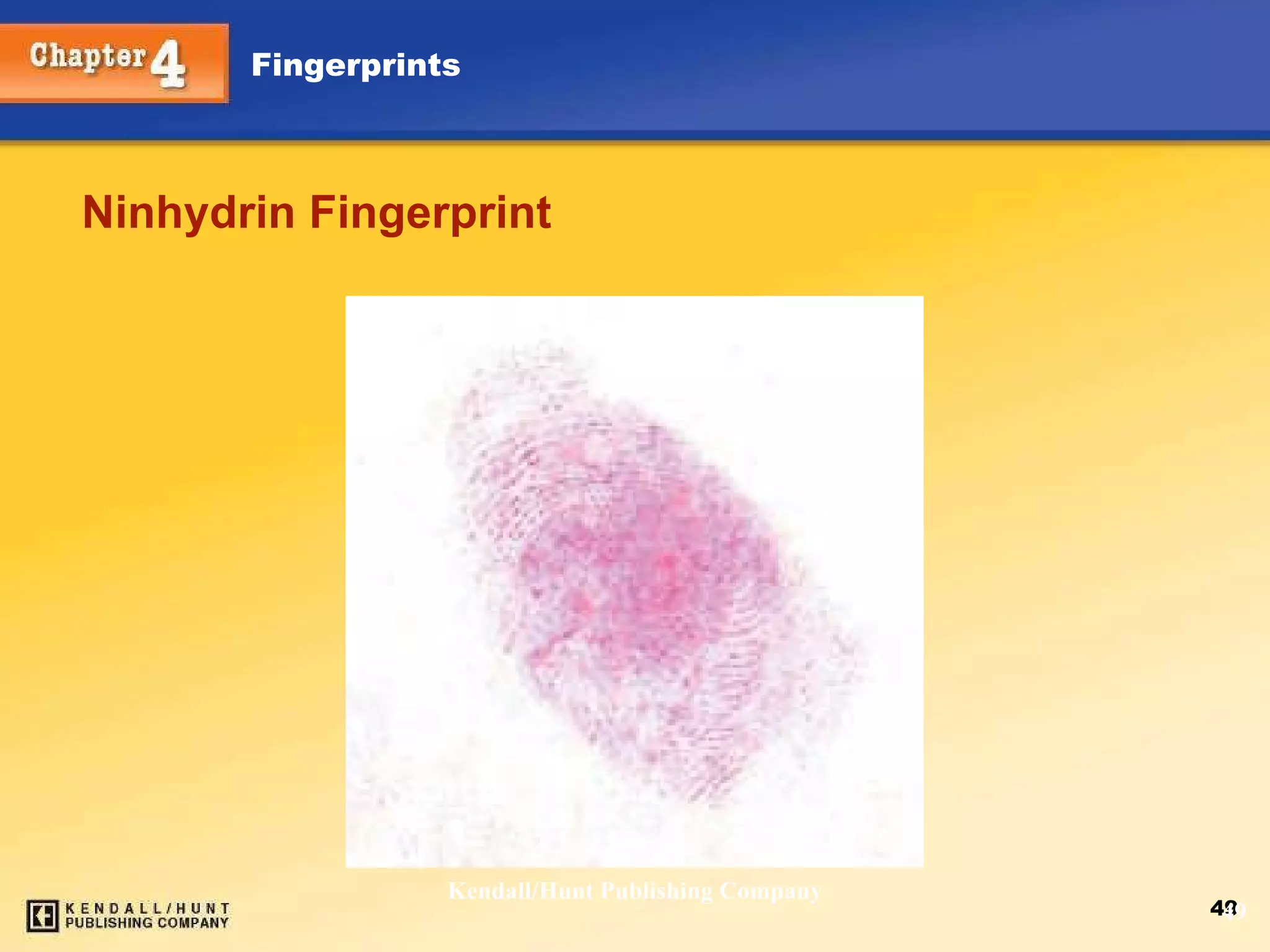Ninhydrin Fingerprint Kendall/Hunt Publishing Company 