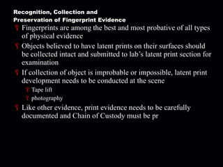 Print Evidence Finger print revised jan 10 | PPT