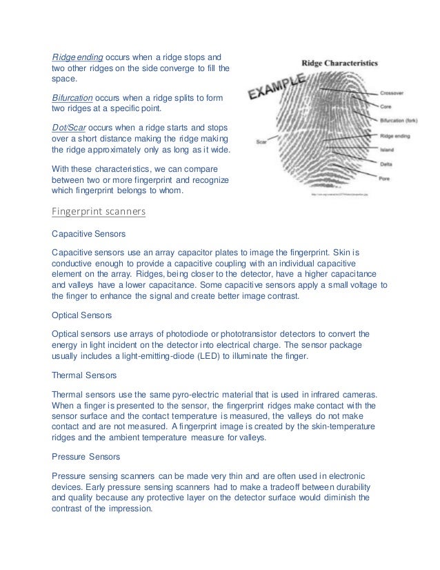 Finger prints research