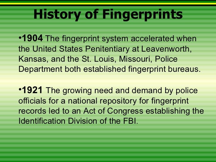 Fingerprints basics for scouts
