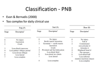 Classification - PNB
• Evan & Bernadis (2000)
• Too complex for daily clinical use
 