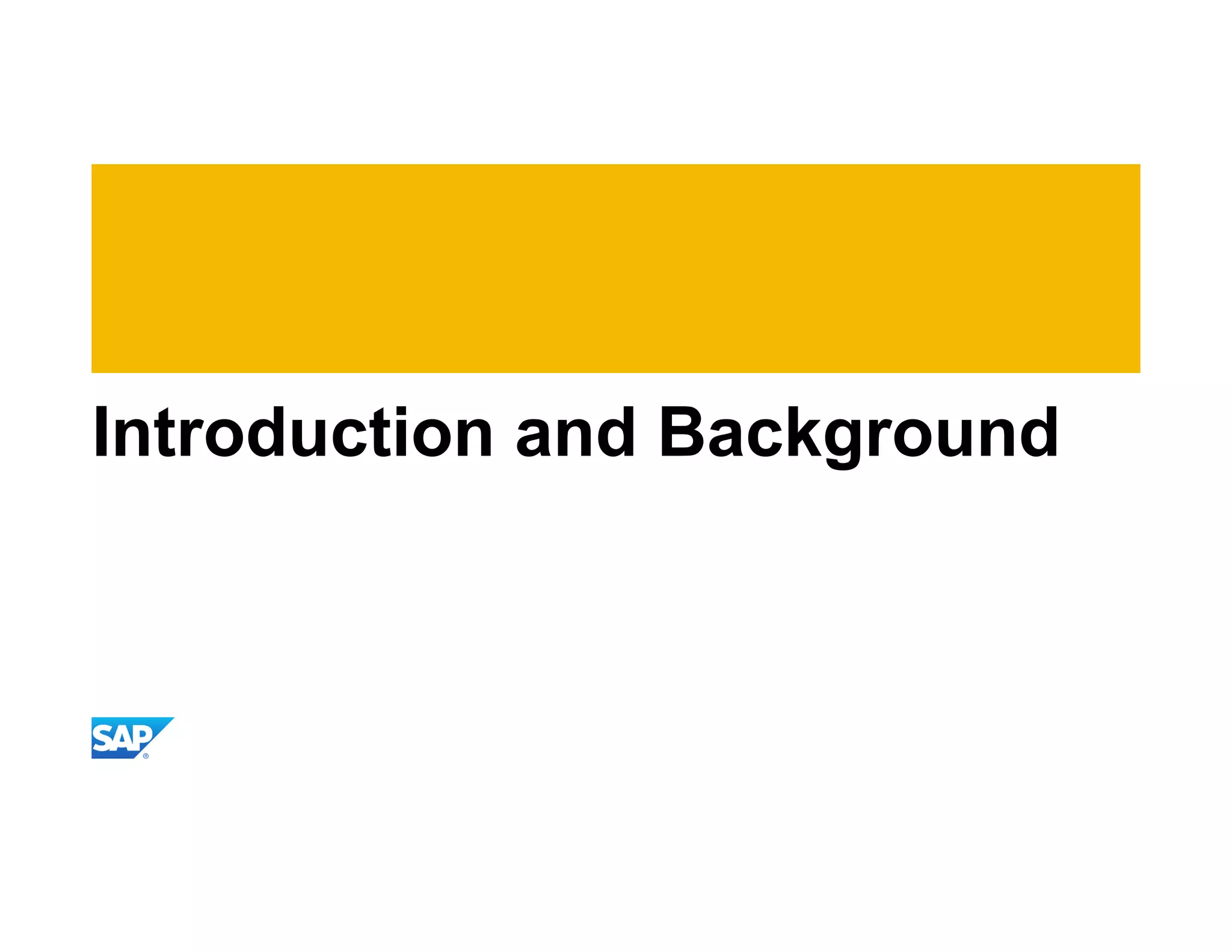 Introduction and Background
 