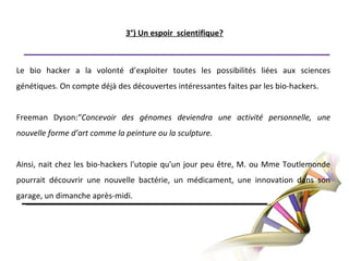 Le rôle social des hackersTout cela nous amène alors à réfléchir sur le rôle social des hackers.Remise en question des identités :     Qu'est ce qu'un scientifique ?      Est-ce seulement la connaissance qui détermine son statut ?      Ses découvertes ?(à droite :) Meredith Patterson