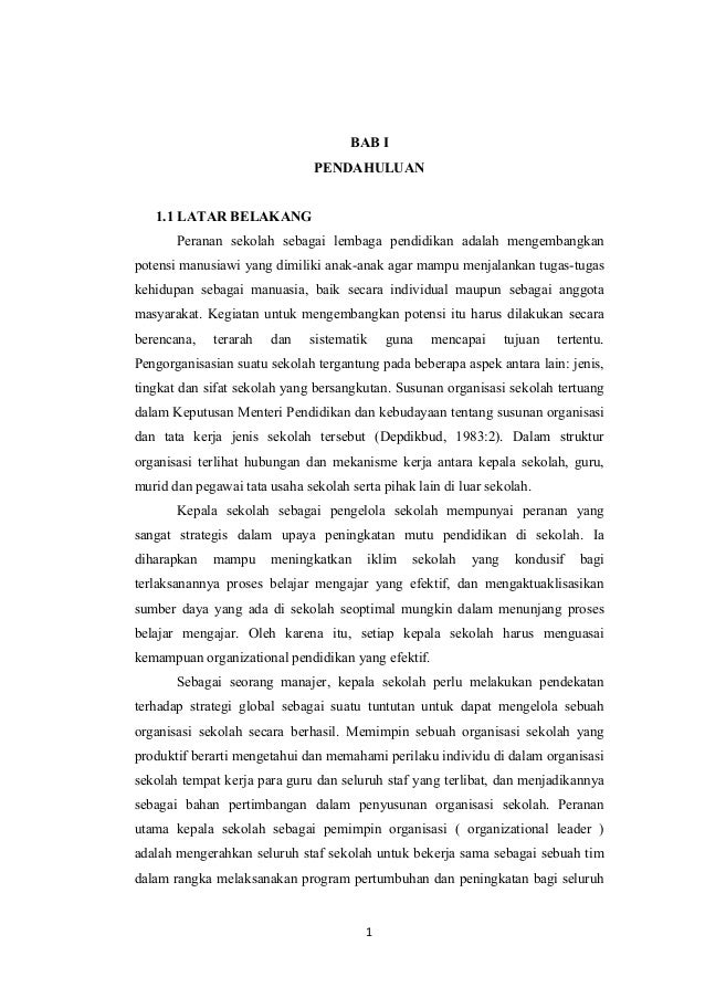 Struktur Organisasi Sekolah