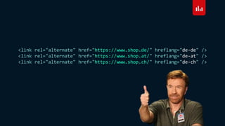<link rel="alternate" href="https://www.shop.de/" hreflang="de-de" />
<link rel="alternate" href="https://www.shop.at/" hreflang="de-at" />
<link rel="alternate" href="https://www.shop.ch/" hreflang="de-ch" />
 
