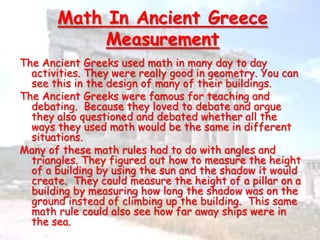 Math & Science of Ancient Greece and Egypt | PPTX