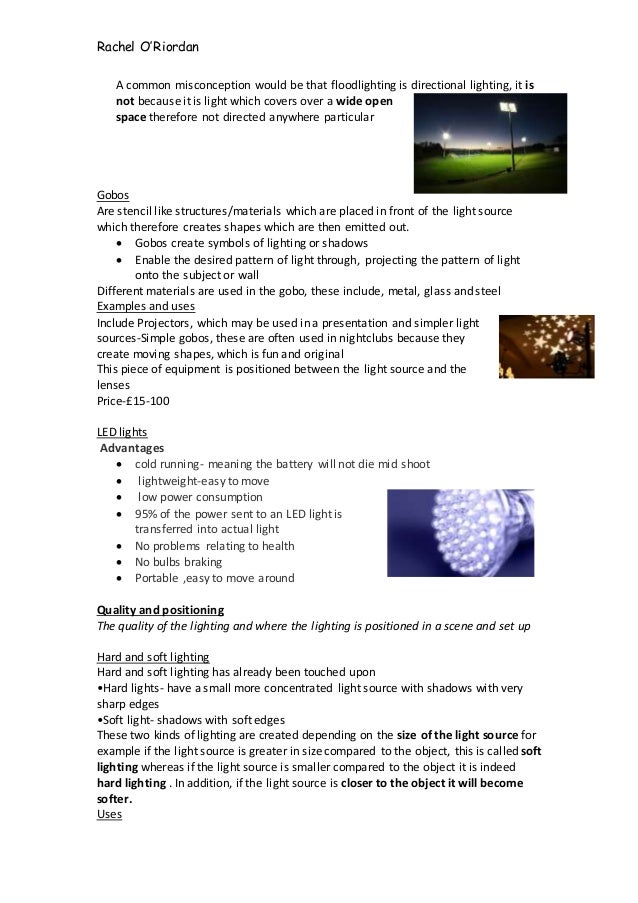 Finished lighting essay