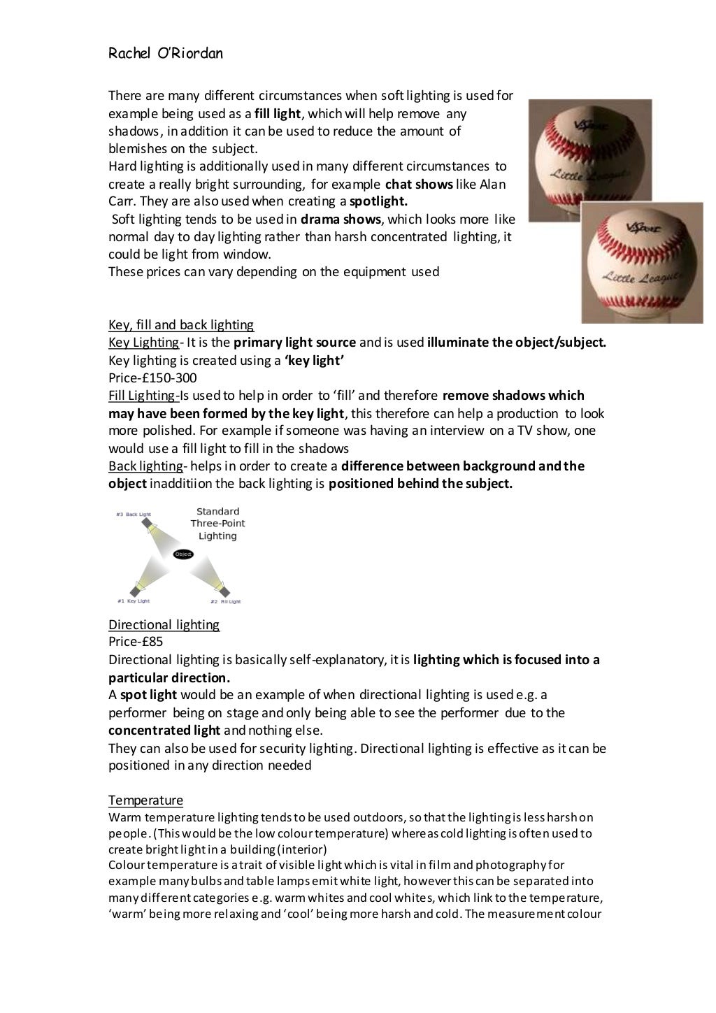 Finished lighting essay