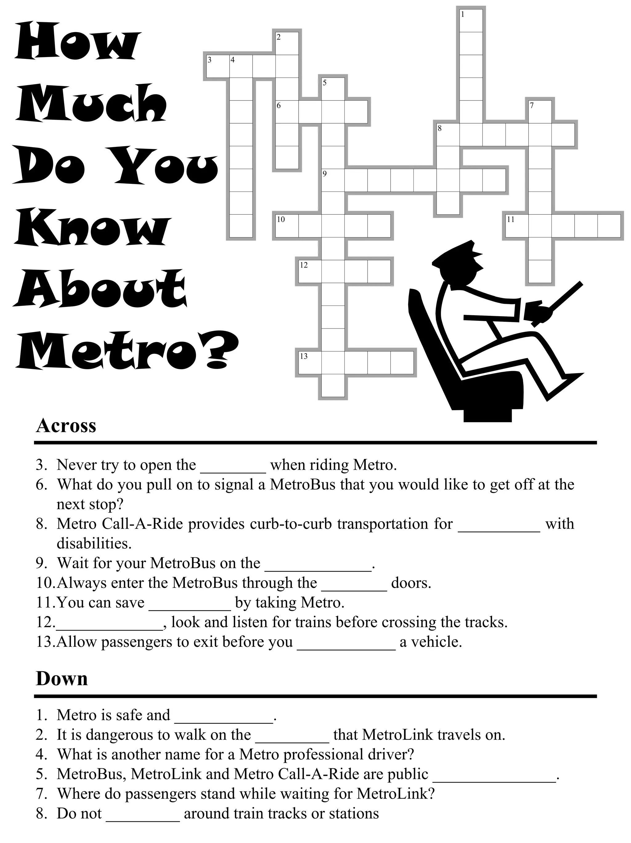 Metro Activity Book