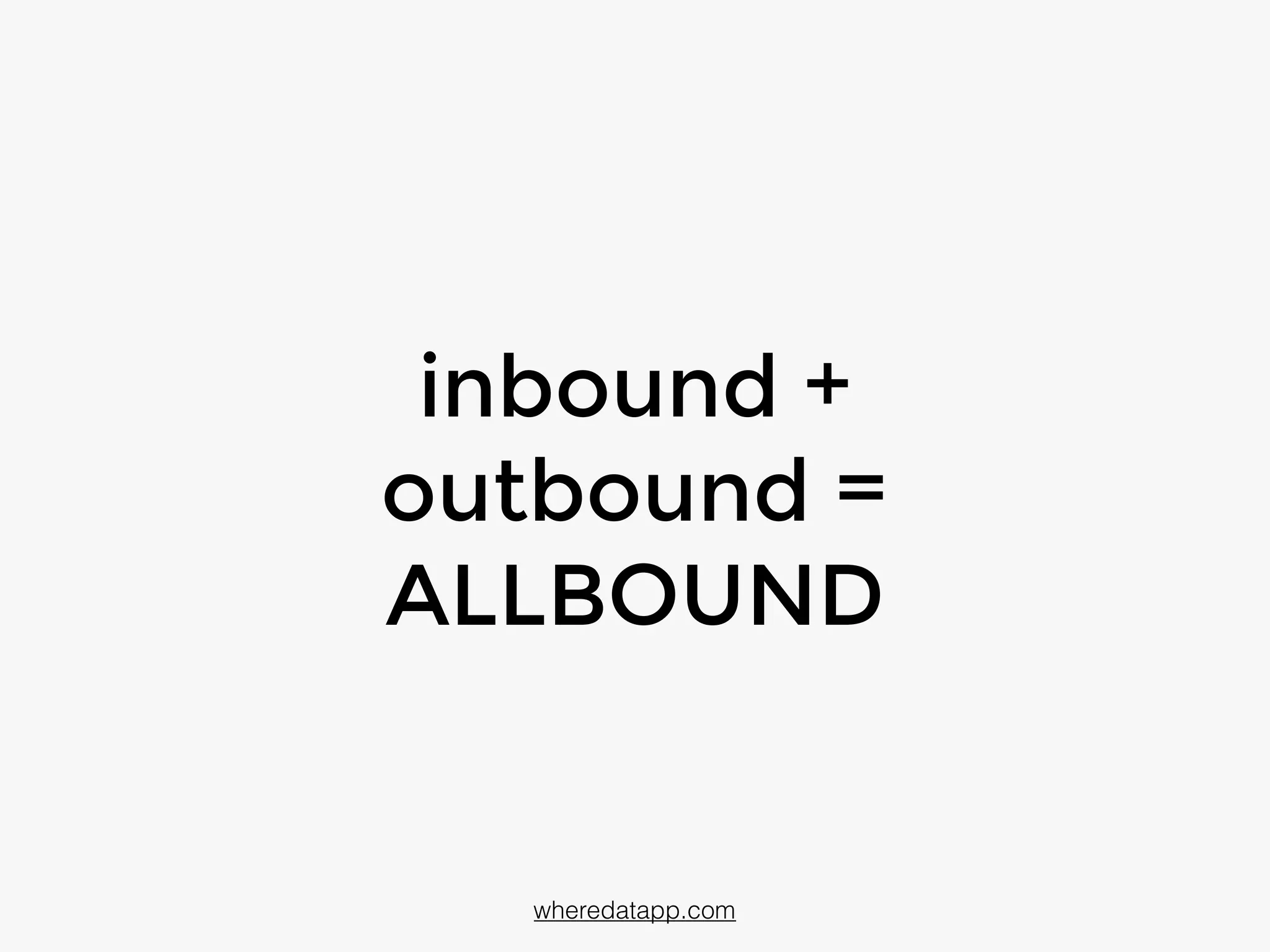 You may need to help fill
your pipeline with outbound
techniques.
wheredatapp.com
 