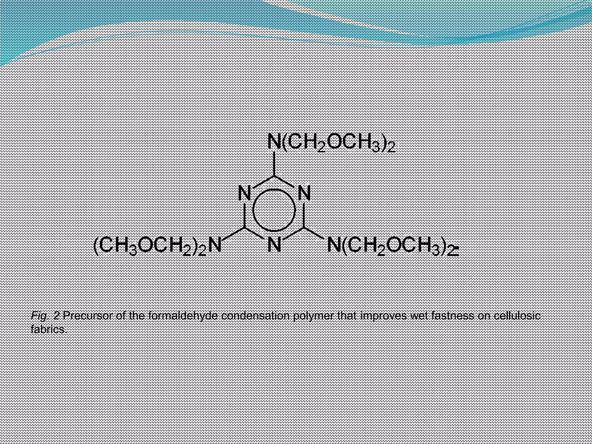 Fig. 2 Precursor of the formaldehyde condensation polymer that improves wet fastness on cellulosic
fabrics.
 