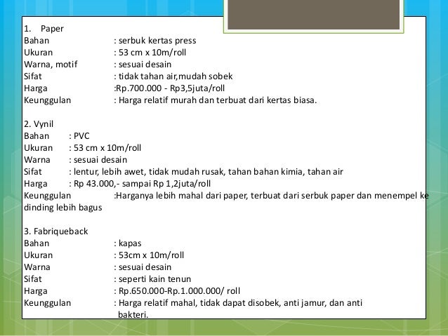 wallpaper ukur dinding cara Sistem Finishing