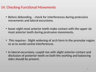 Lateral Excursion Interferences FINISHING AND ...