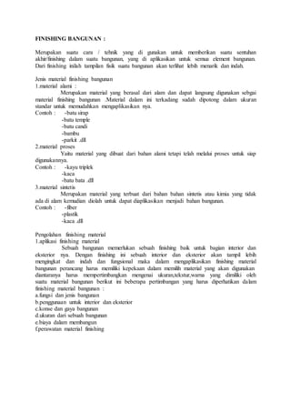 Finishing bangunan | PDF